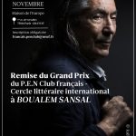 Boualem Sansal enfin libéré ! Remise du Grand Prix du P.E.N. Club français